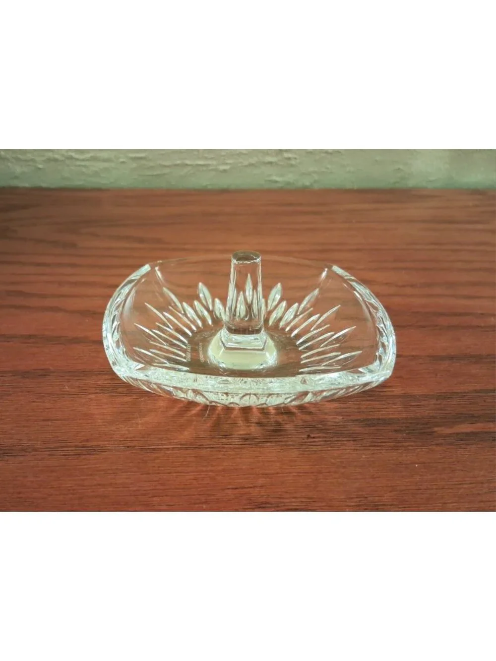 Ring Dish Holder By Vera Wang for Wedgwood Duchesse Square Crystal Vintage